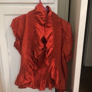 Peplum cardigan very cute color hard to find color